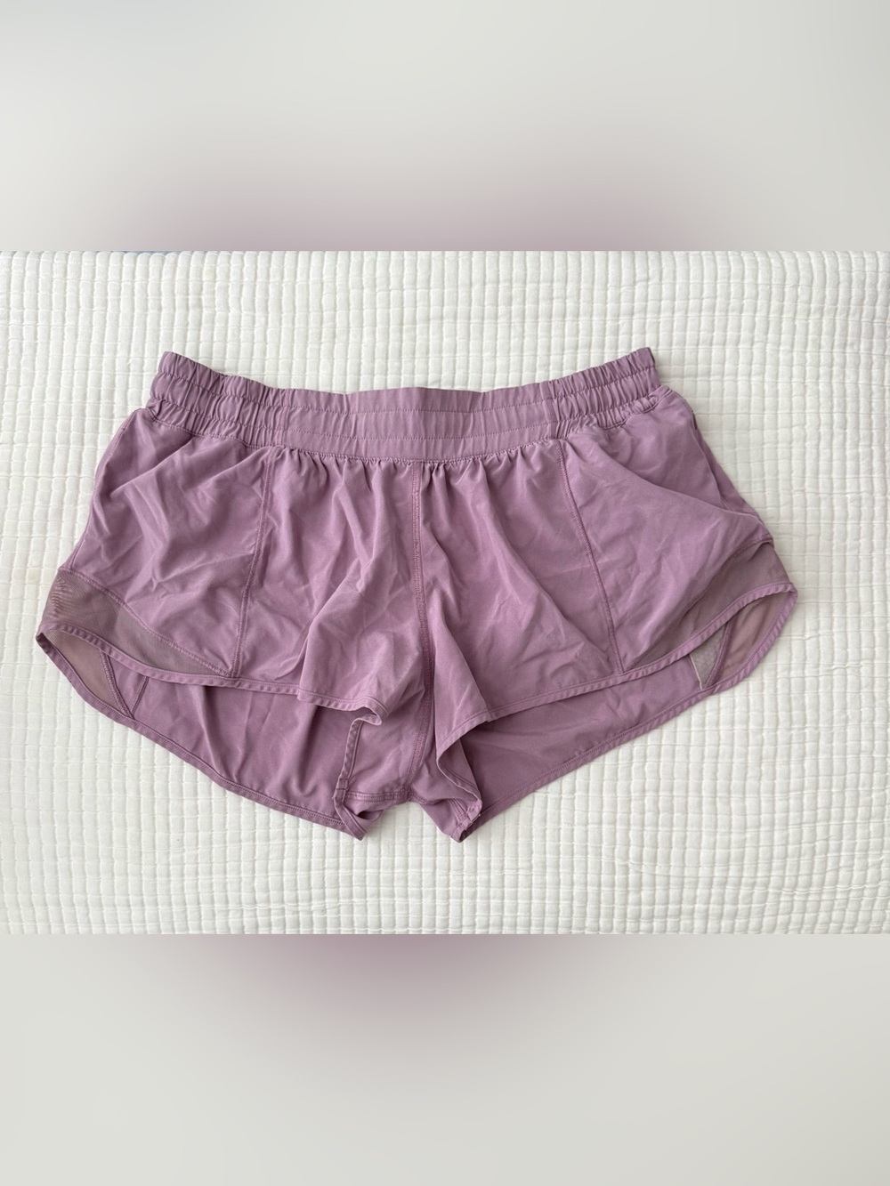 lululemon athletica purple hotty hot low rise shorts